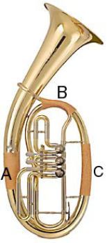 HANDSCHUTZ für Zylinderinstrumente - BARITON -A- Leder